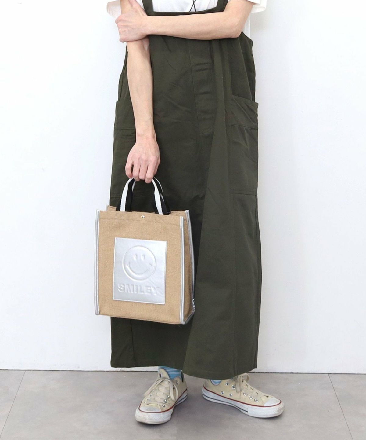 【COO SPECIAL WEEK】 SMILEY 膠帶提手亞麻 2WAY Toto 包